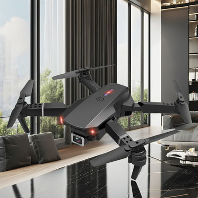 折りたたみ可能なUAVクワッドコプター エアロスコープ ヘリコプターカメラ HUGTEC E88 PRO HD FPV ドローン バッテリー 3.7V 1800MAH 黒グレー