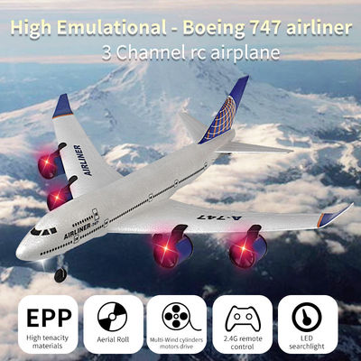 電動 RC 航空機 A380 747 モード 飛行が簡単 スタントロール 2.4GHz リモコン制御滑翔機 バッテリーが含まれています