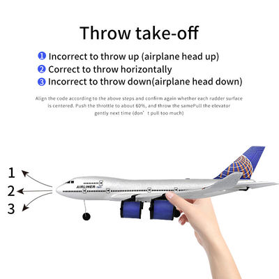 電動 RC 航空機 A380 747 モード 飛行が簡単 スタントロール 2.4GHz リモコン制御滑翔機 バッテリーが含まれています