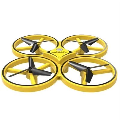 YELLOW D10H 人気デザイン 可変デザイン 玩具飛行機 ジェスチャー制御 ドローン 子供向け LEDライト リモート距離 80m