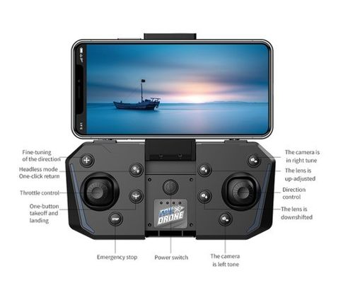 BLACK HUGTEC W21 ドローンのカスタマイズ可能なカメラ設定とワンタッチビデオ記録 最大飛行時間10〜20分