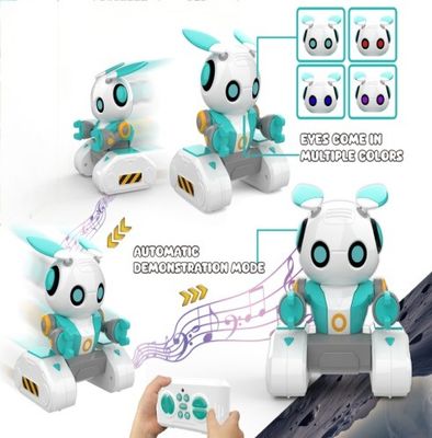 教育用ロボット HUGTEC S024 玩具ロボット リモコン制御 ジェスチャー STEM 3 プラスチック音楽 ライト機能 ユニセックス用の自動