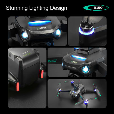 プラスチック S159 5g Wifi Fpv GPS クワッドコプター ドローン 4khd ダブルカメラ 25分 耐久性 障害物回避 LED 大画面 リモコン Rc ドローン