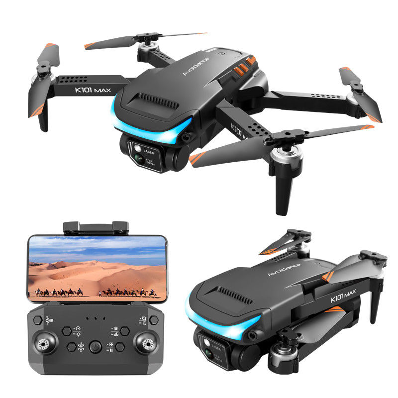 プラスチック 黒 グレー K101 マックス ドローン 4k カメラ オプティカル フロー障害物回避 ドローン
