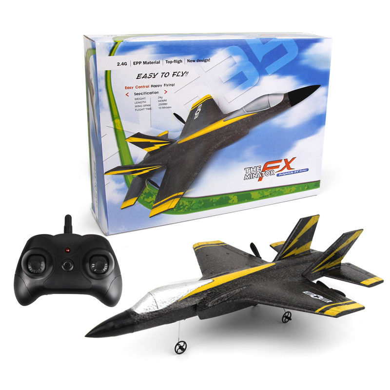 2.4G 2CH Fx635 固定翼 EPP スフォーム RC スライダー 飛行機 F35 RTF リモコン制御 飛行機 モデル AA*2 コントローラー バッテリー